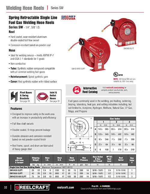 Catalog page 32 Liquid Propane reels